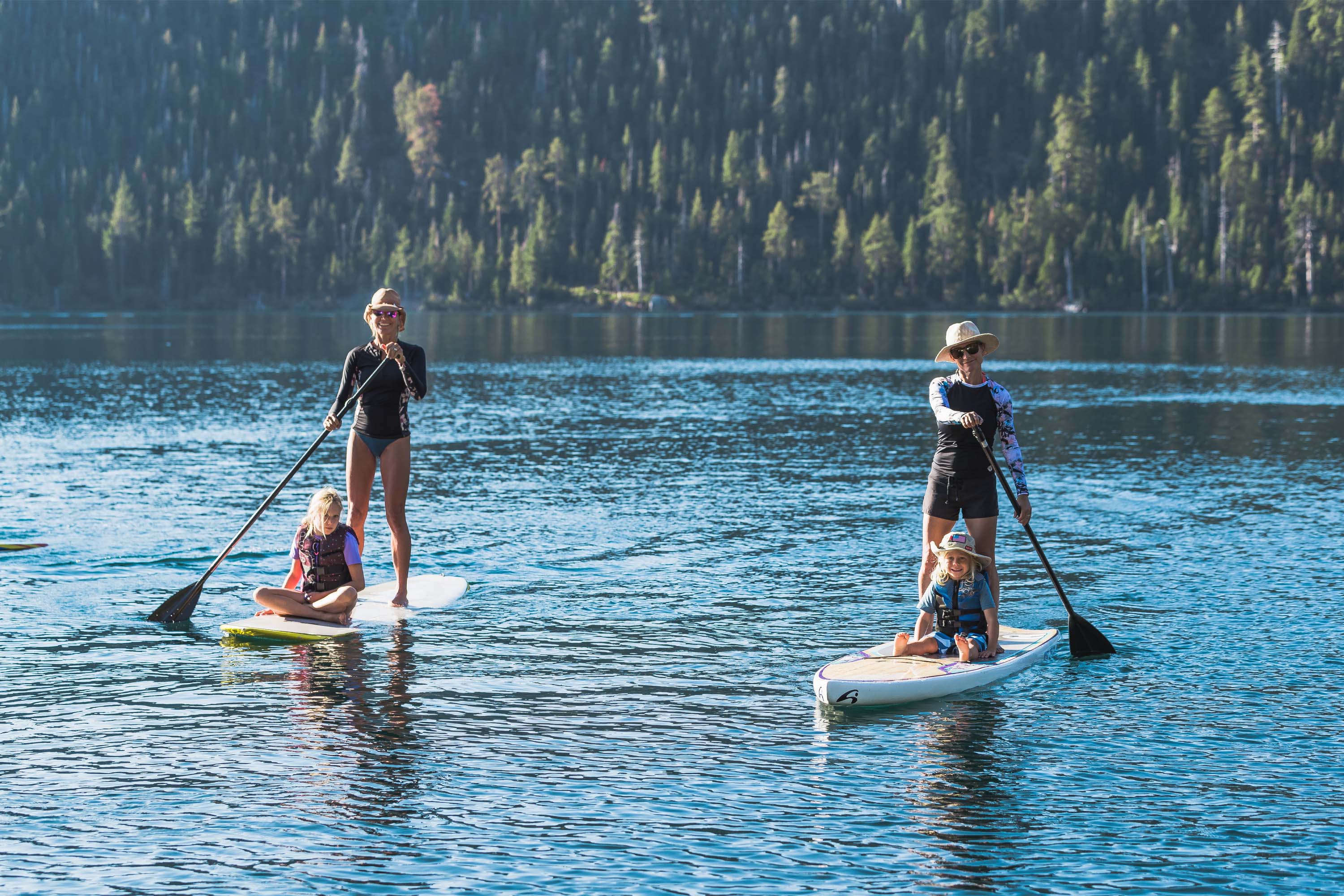 Paddleboarding in Emerald Bay