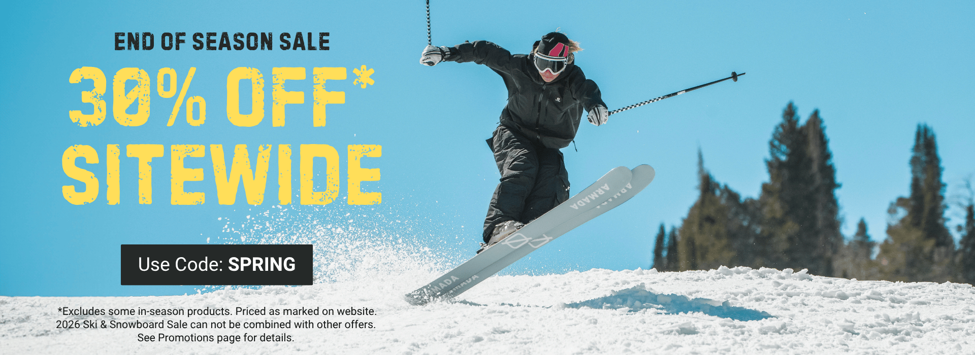 End of season sale! Use code SPRING for 30% off