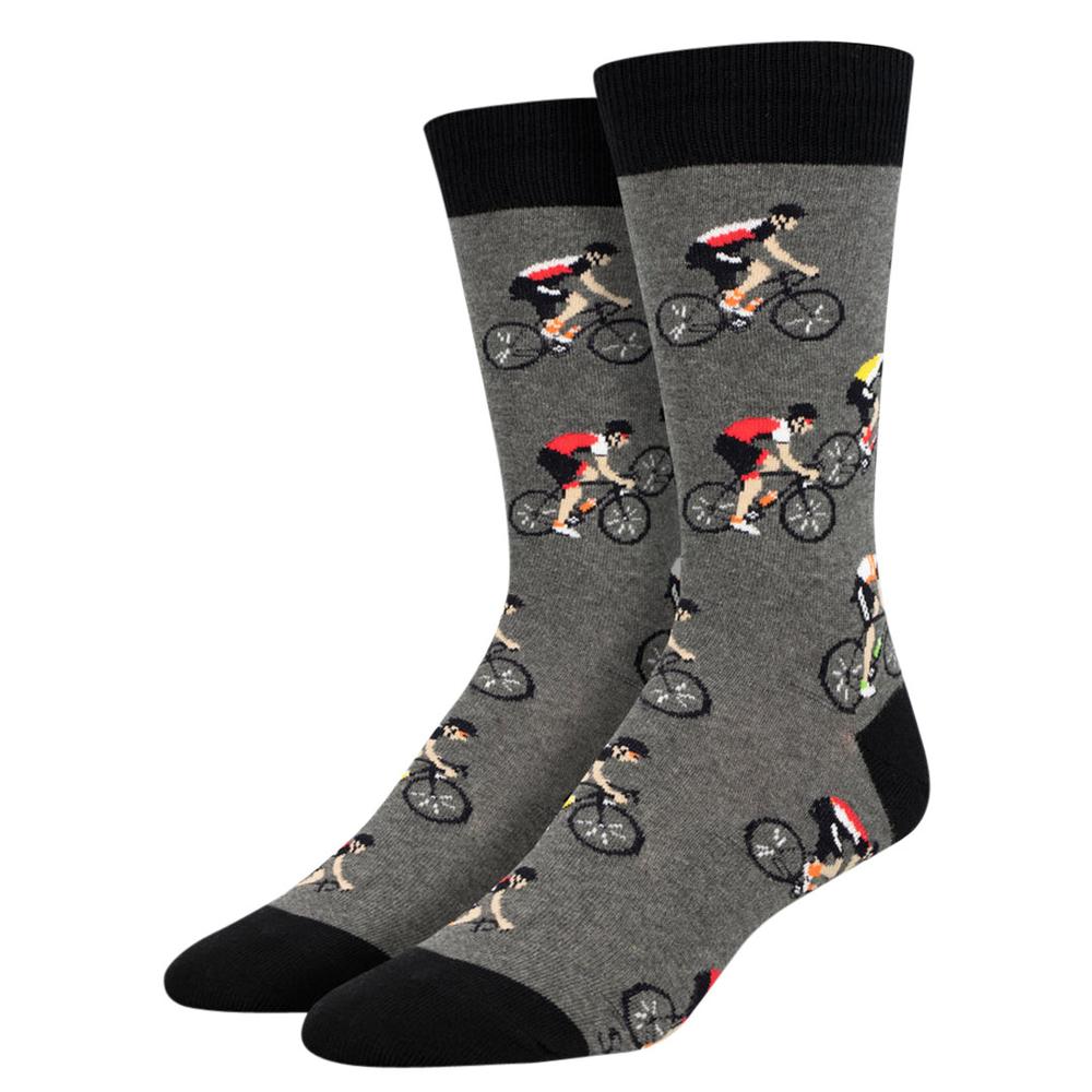 Socksmith Men's Cycling Socks GRAYHEATHER