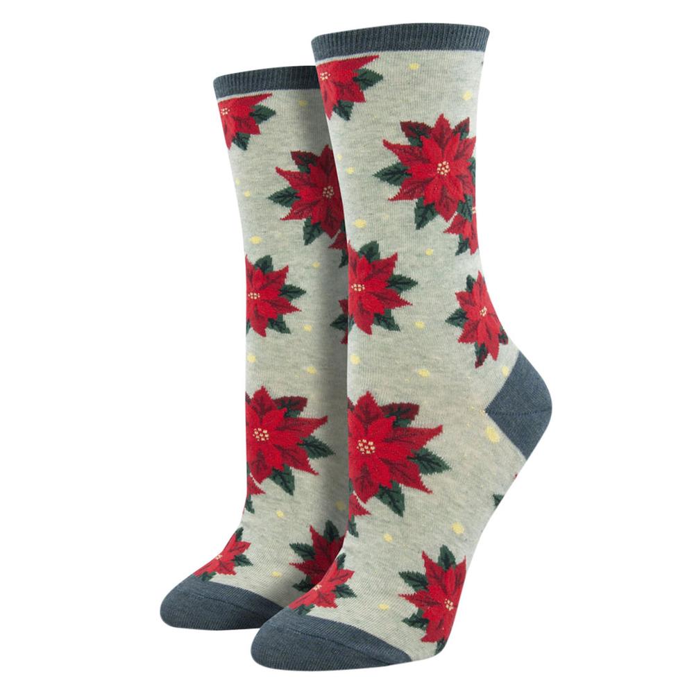 Socksmith Women's Poinsettia Socks MINTHEATHER