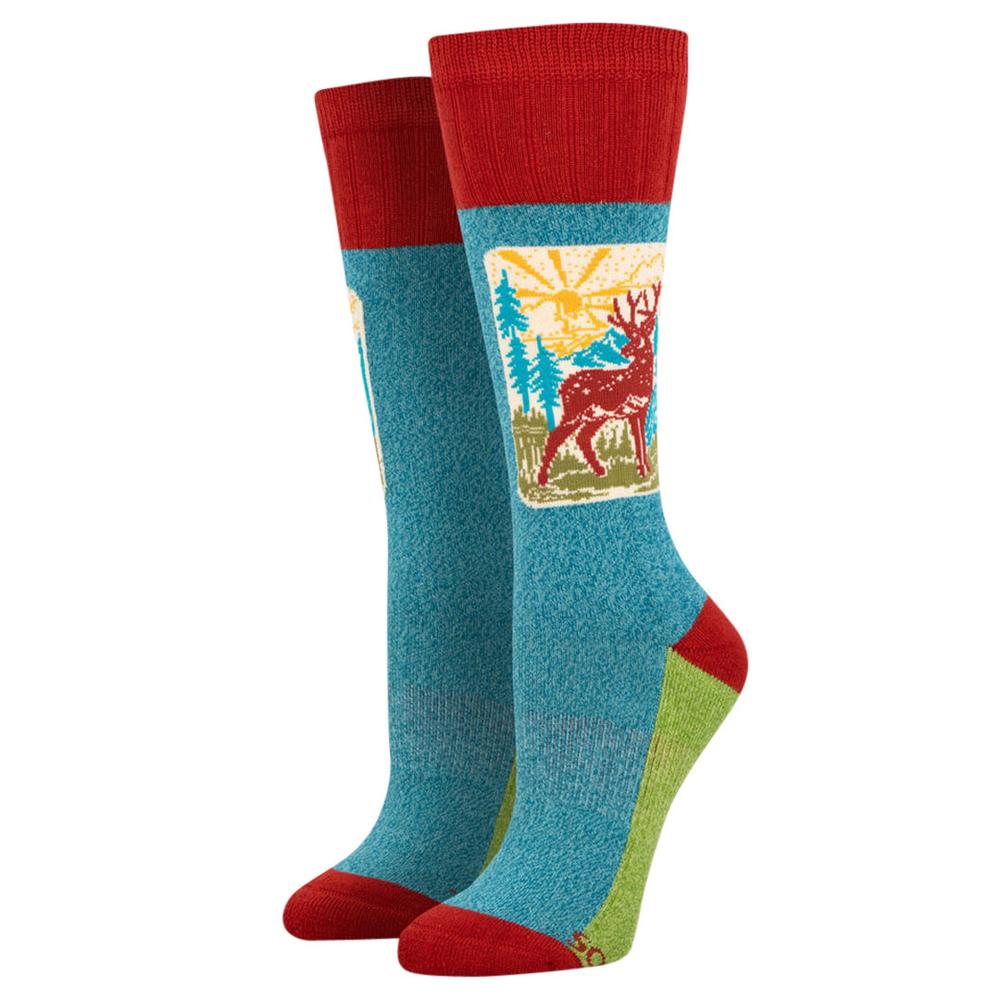 Socksmith Women's Outlands AtomicChild Oh Deer Socks BLUE