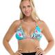 Eidon Women's Kali Slider D Cup Size Top Bikini Swimsuit MULTI