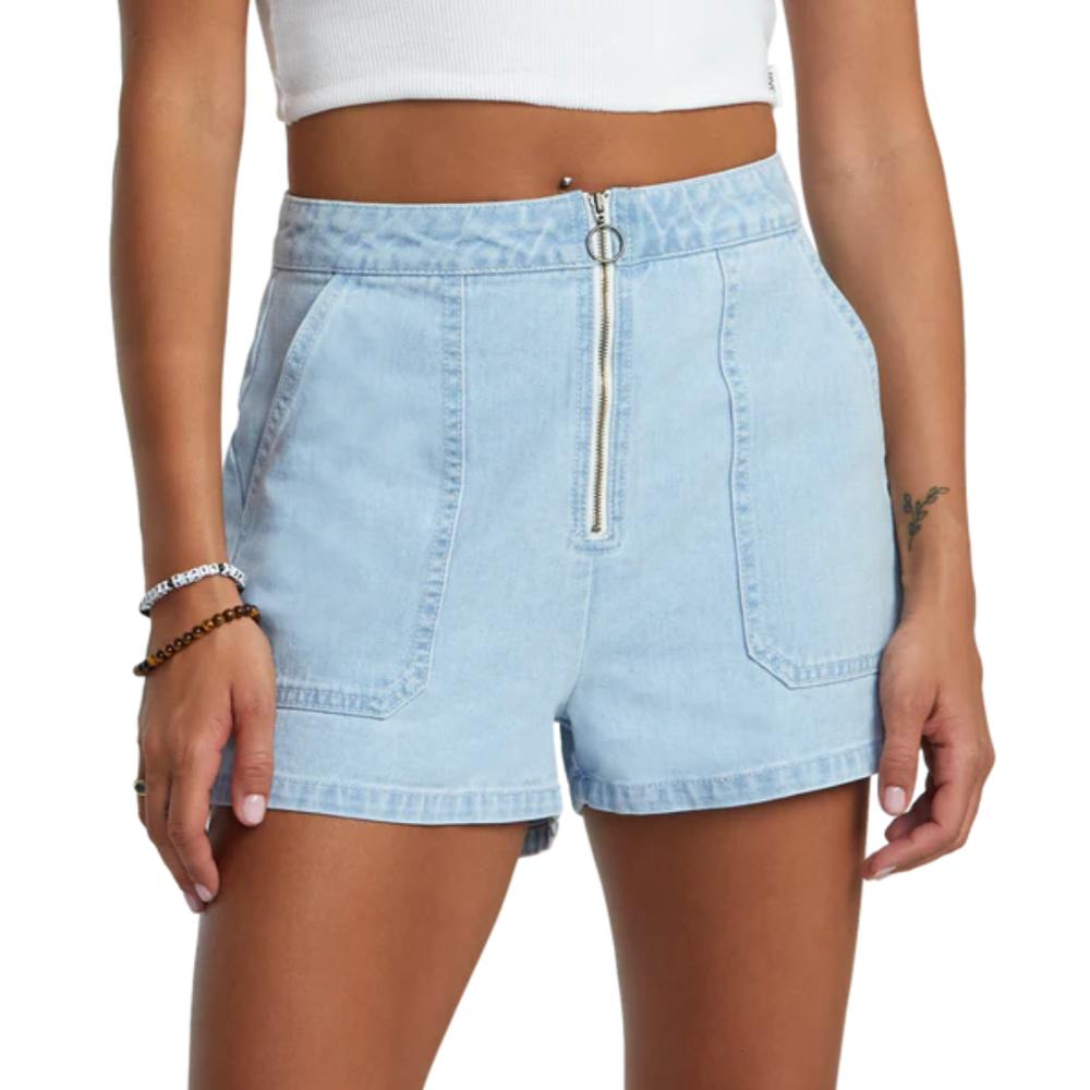 RVCA Women's Indi High-Rise Denim Shorts LIGHTVINTAGEWASH