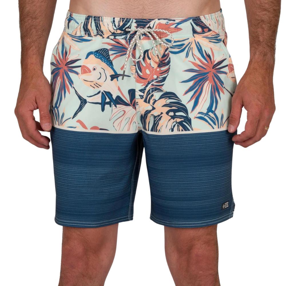 Salty Crew Men's Tandem Elastic Boardshorts AQUA