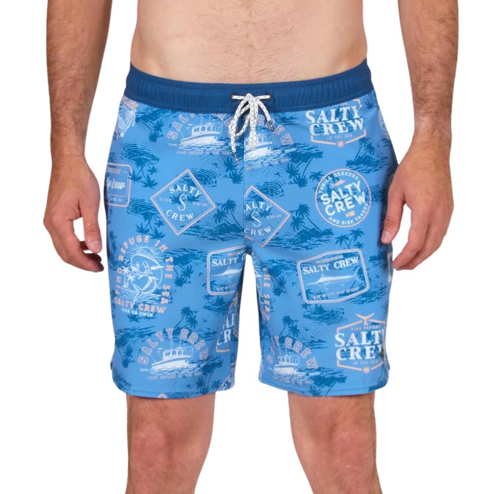 Salty Crew Men's Greatest Hits Elastic Boardshort MARINEBLUE