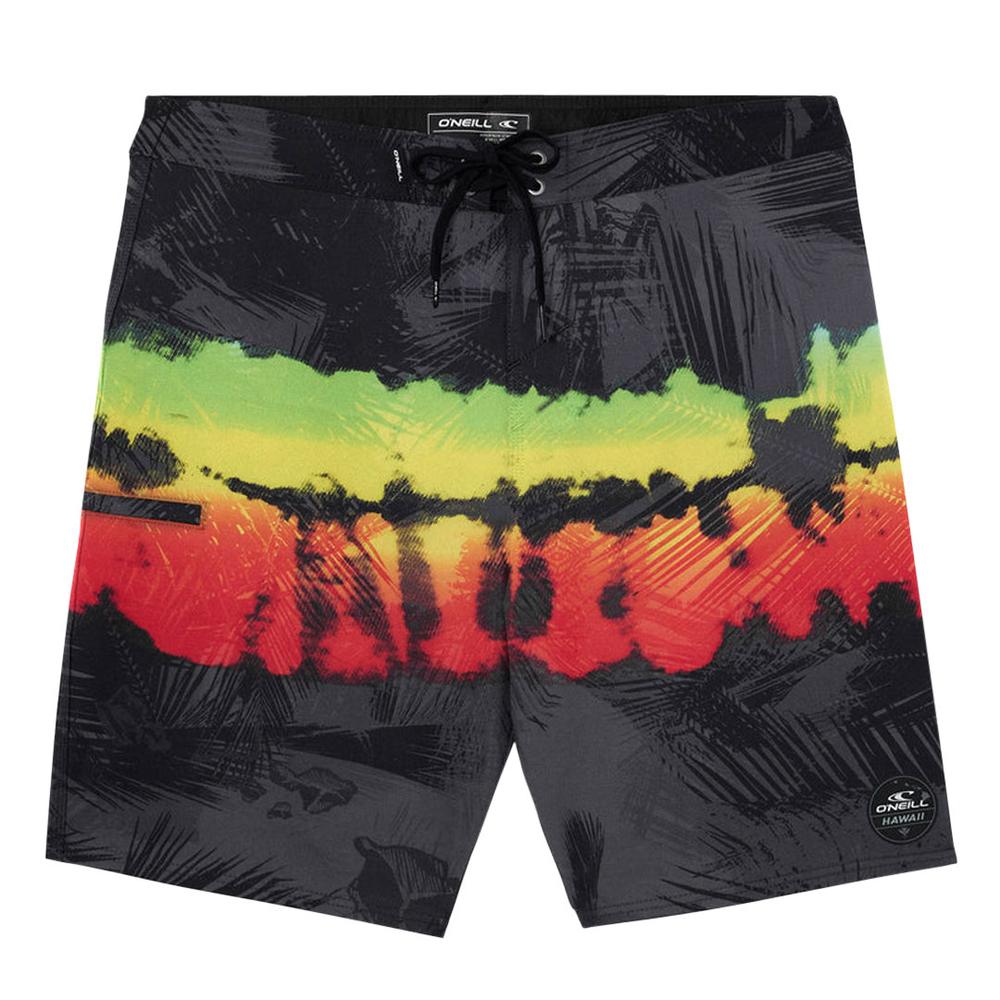 O'Neill Men's Hyperfreak Heat Hawaii Boardshorts RASTA