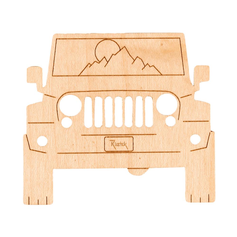 Rustek Collective Jeep Wood Sticker MAPLE