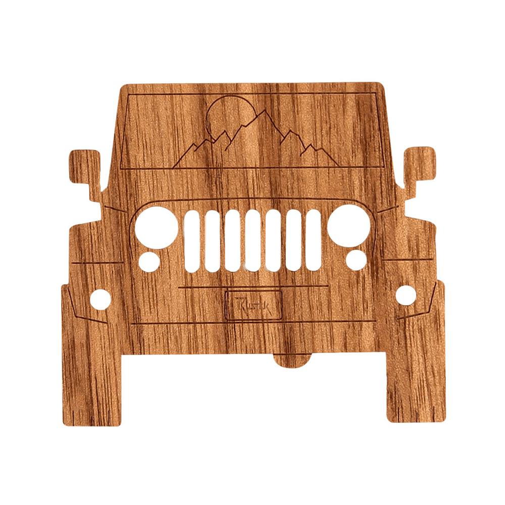 Rustek Collective Jeep Wood Sticker WALNUT