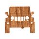 Rustek Collective Jeep Wood Sticker WALNUT