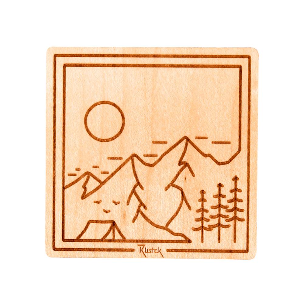 Rustek Base Camp Square Wood Sticker MAPLE