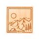 Rustek Base Camp Square Wood Sticker MAPLE