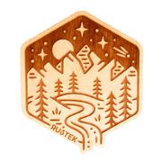 Rustek Foothill Falls Wood Sticker