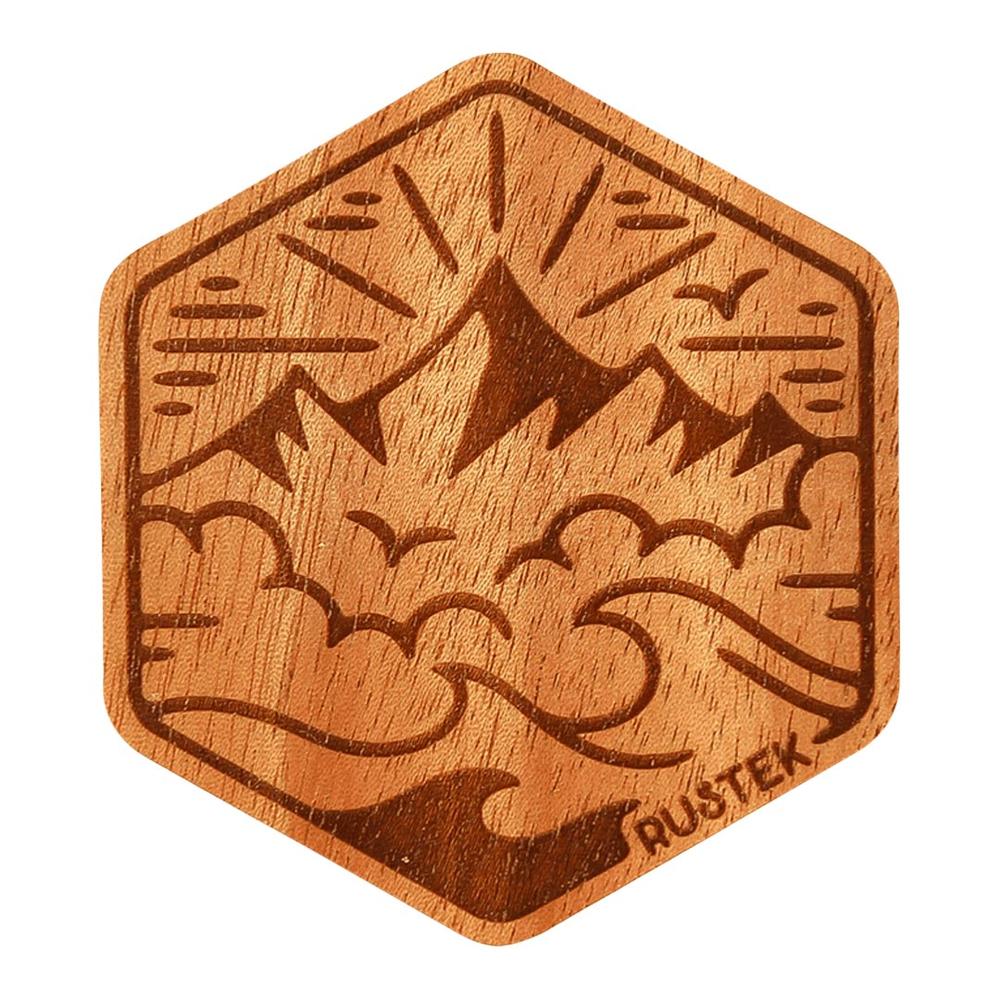 Rustek Sea to Sky Wood Sticker MAHOGANY