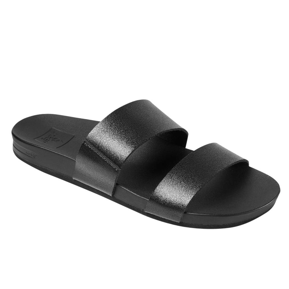 Reef Women's Cushion Vista Slides BLACK