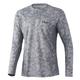 HUK Men's Icon X Running Lakes Shirt OVERCASTGREY