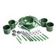 Stansport Deluxe 24-Piece Enamel Tableware Set PIECEENAMELCAMPINGTABLEWARESET