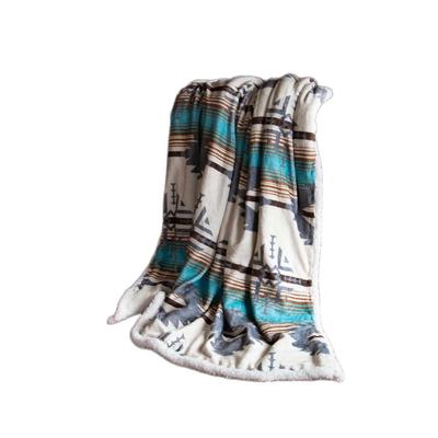 Wrangler Lone Mountain Sherpa Throw Blanket