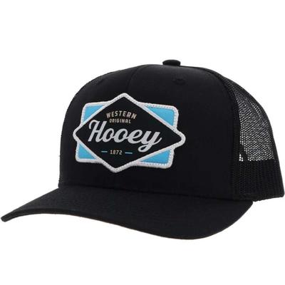 Hooey Diamond Hat Black w/ Light Blue/Black/White Patch