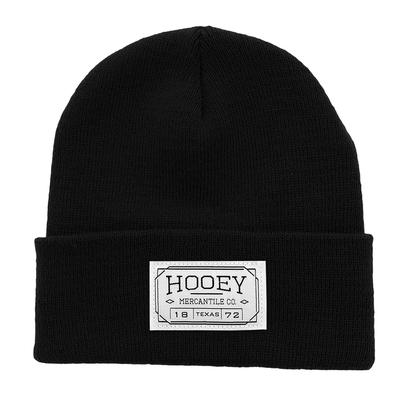 Hooey Mercantile Patch Black Knitted Hat