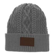 Hooey Women's Grey Beanie w/ Leather Patch