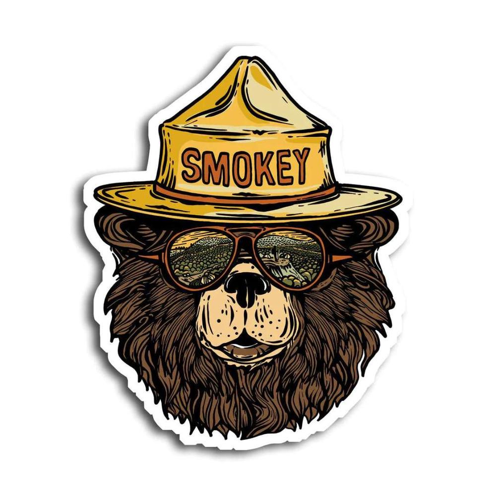  Wild Tribute Smokey The Groovy Bear Sticker