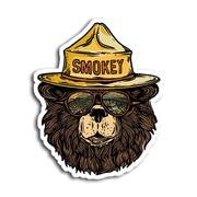 Wild Tribute Smokey the Groovy Bear Sticker