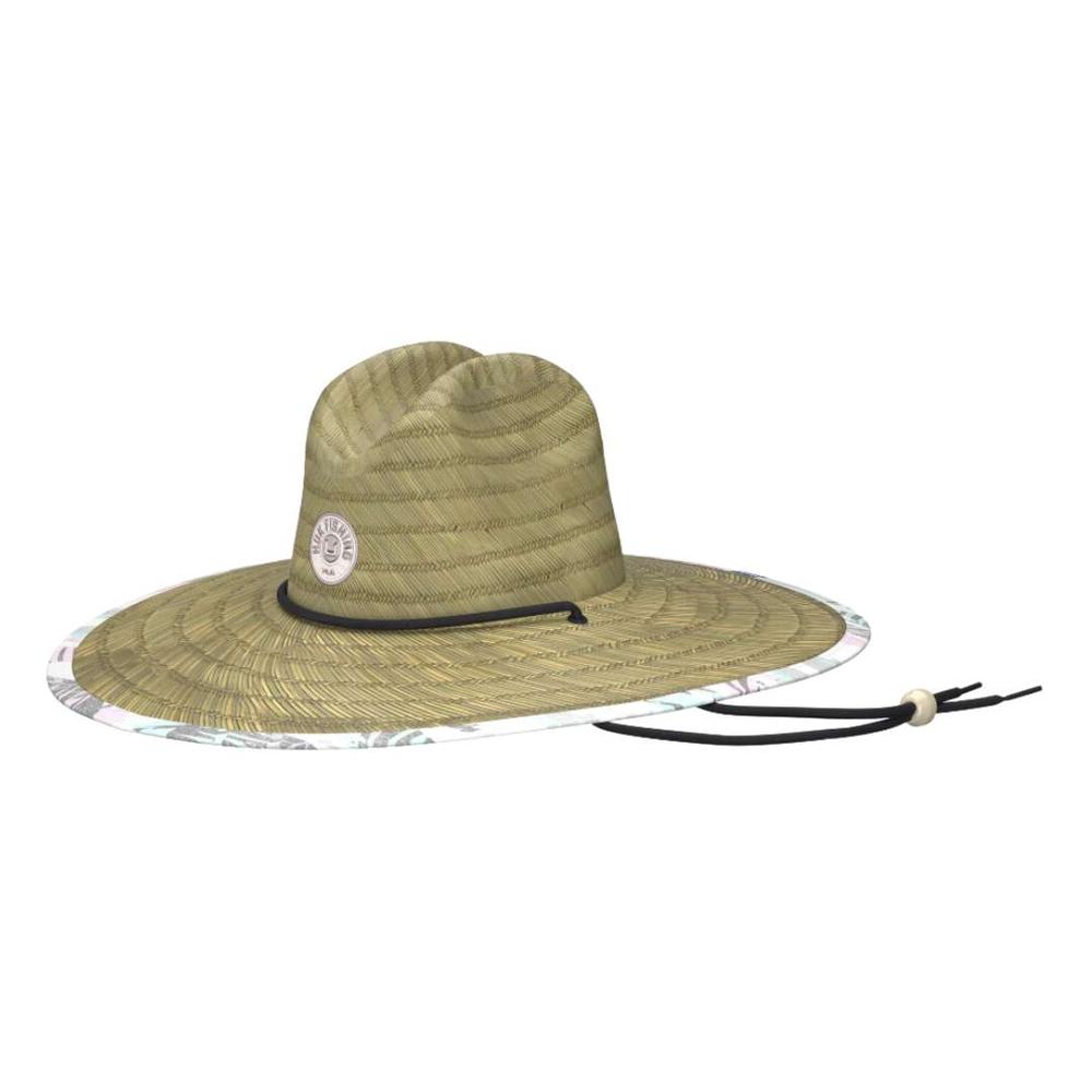 Huk 24 Women's Tropicamo Straw Hat WHITE