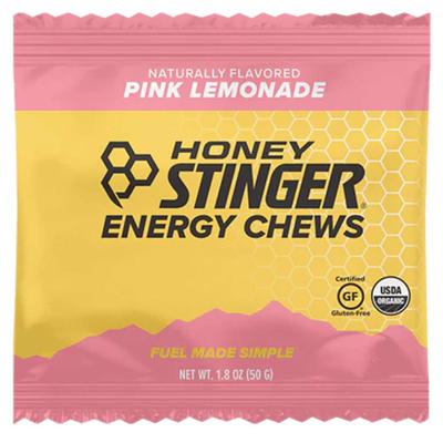 Honey Stinger Organic Energy Chews, Pink Lemonade, 1.8-Ounce Bags (Individual)