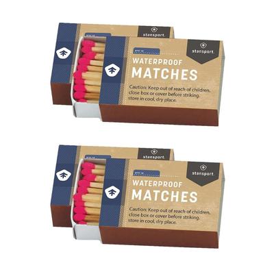 Stansport Waterpoof Matches - 4 Boxes Per Package