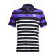 Under Armour 24 UA Playoff 3.0 Stripe Polo BLACKELECTRICPURPLEWHITE