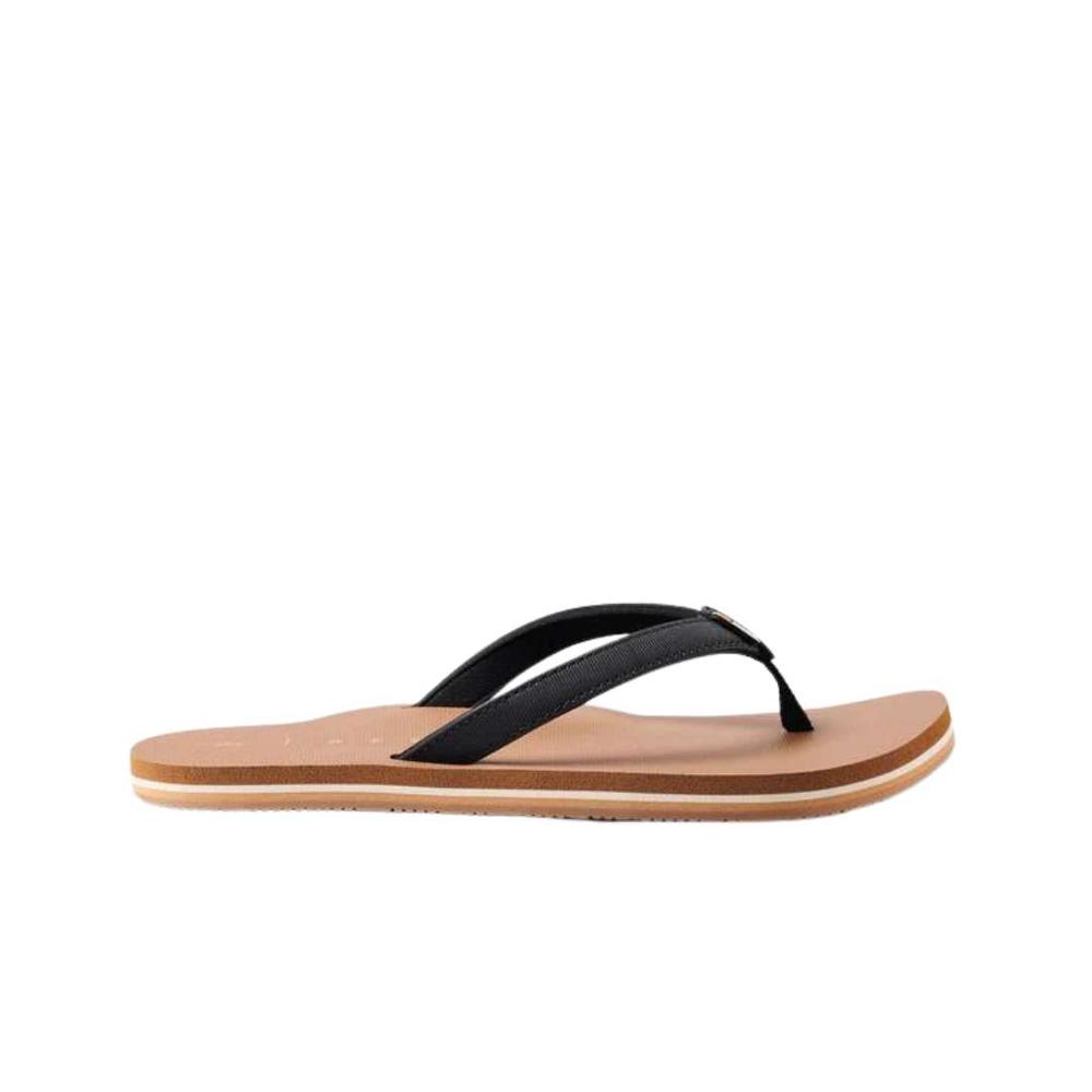  Reef Men's Solana Black/Tan Flip Flops