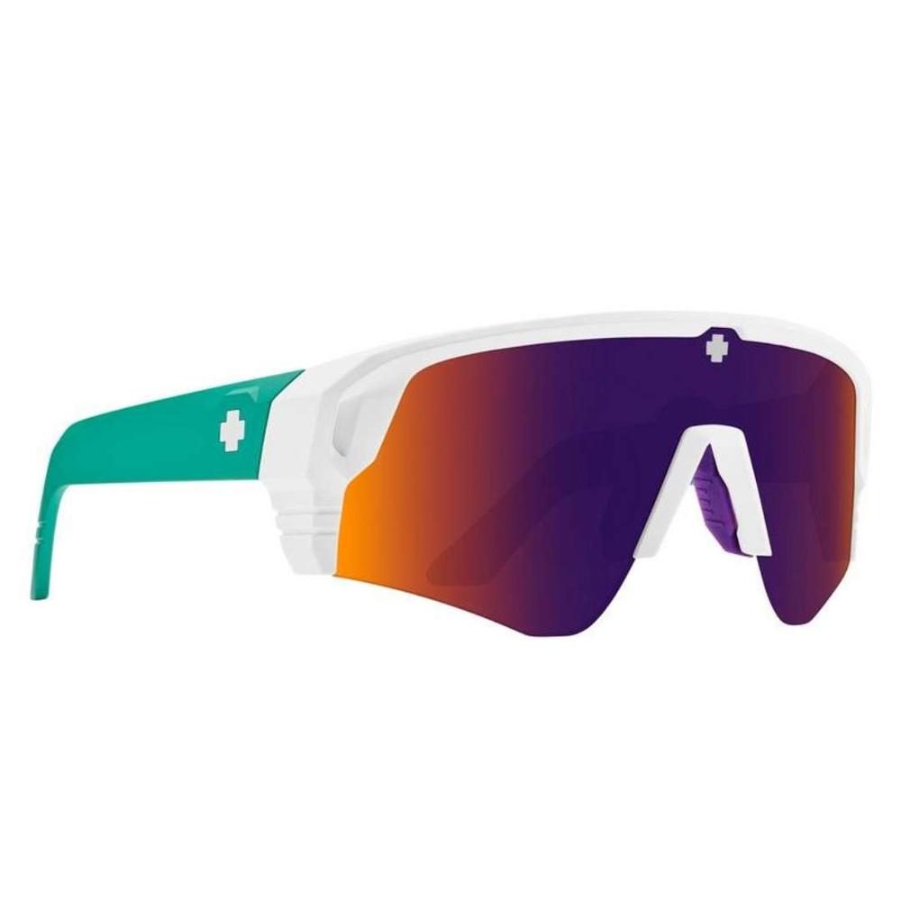 SPY Monolith Speed Polarized Sunglasses MATTEWHITETEALHAPPYGRAYGREENDARKPURPLEM