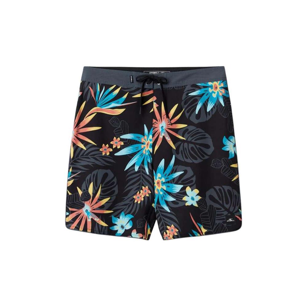 O'Neill Men's Hyperfreak Mysto Scallop 19 Swim Trunks BLACK