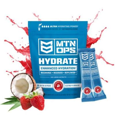 Mountain Ops 24 Hydrate - Strawberry Coconut - Single Serve
