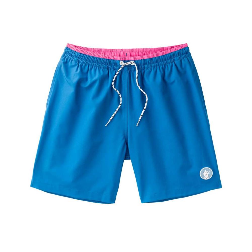 Chubbies 24 The Domingos Are For Flamingos 7.0 Stretch Swim Trunks BRIGHTBLUESOLID