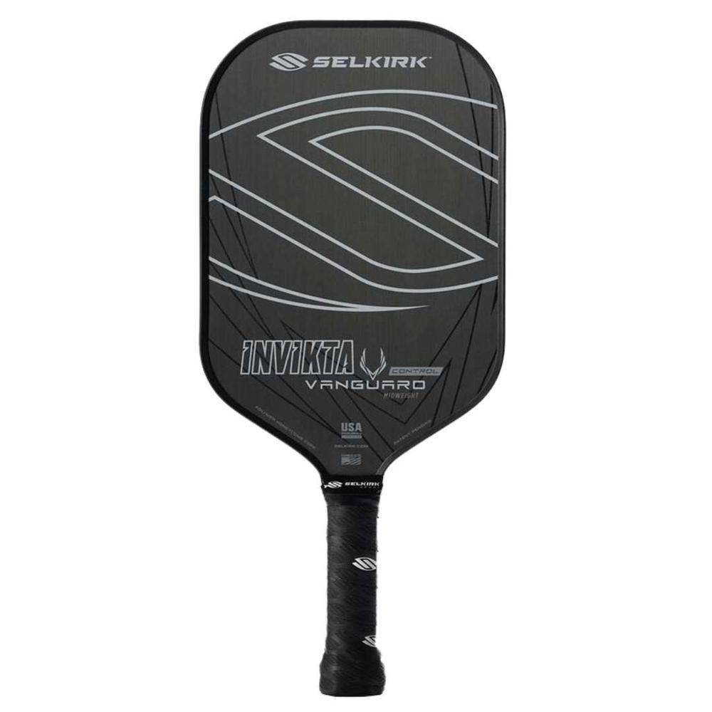 Selkirk Pickleball Vanguard Control Invikta Raw Carbon Midweight BLACK