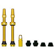 Muc-Off V2 Tubeless Valve Kit - Gold 44mm (Pair)