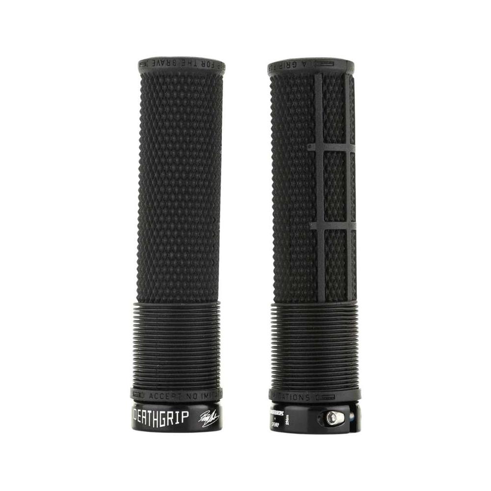  Dmr 24 Death Grip Flangeless Grips - Thick, Lock- On, Black