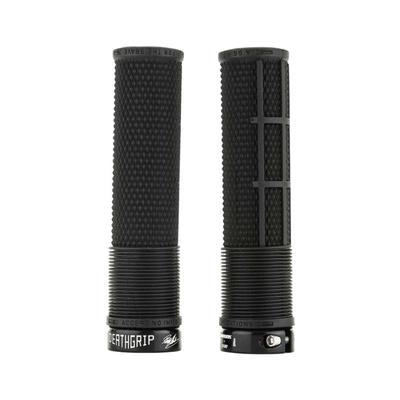 DMR 24 Death Grip Flangeless Grips - Thick, Lock-On, Black