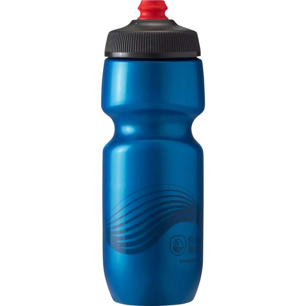  Polar Bottles Breakaway Wave Water Bottle - 24oz Deep Blue/Charcoal