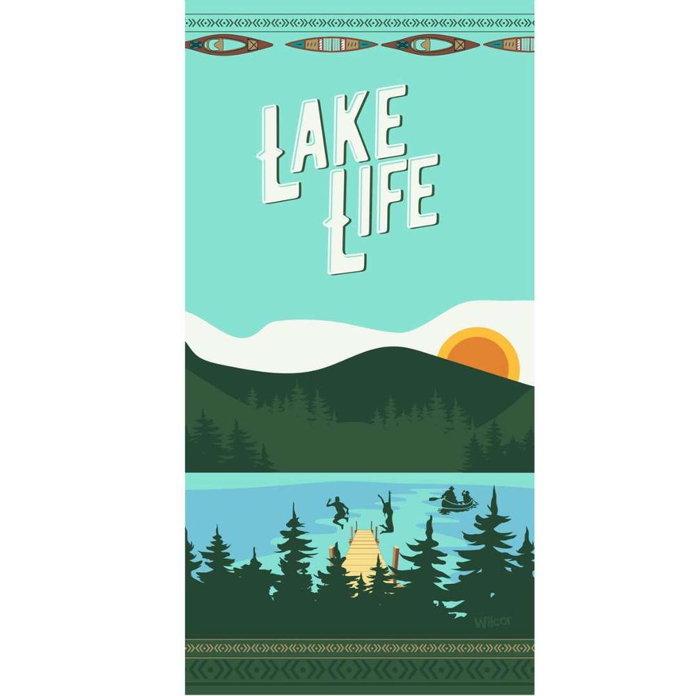  Wilcor Lake Life Day Scene Beach Towel - 30 