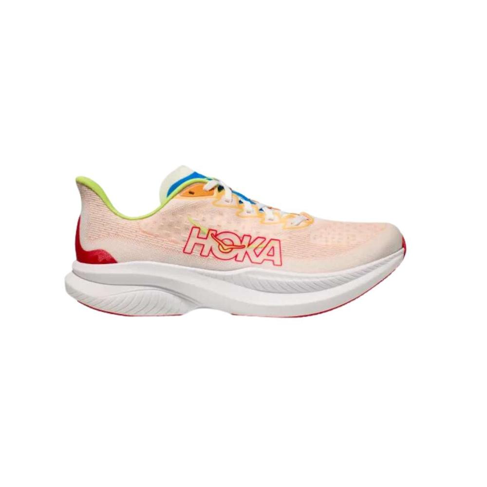 Hoka One Mach 6 Running Shoe WHITE/SOLARFLARE