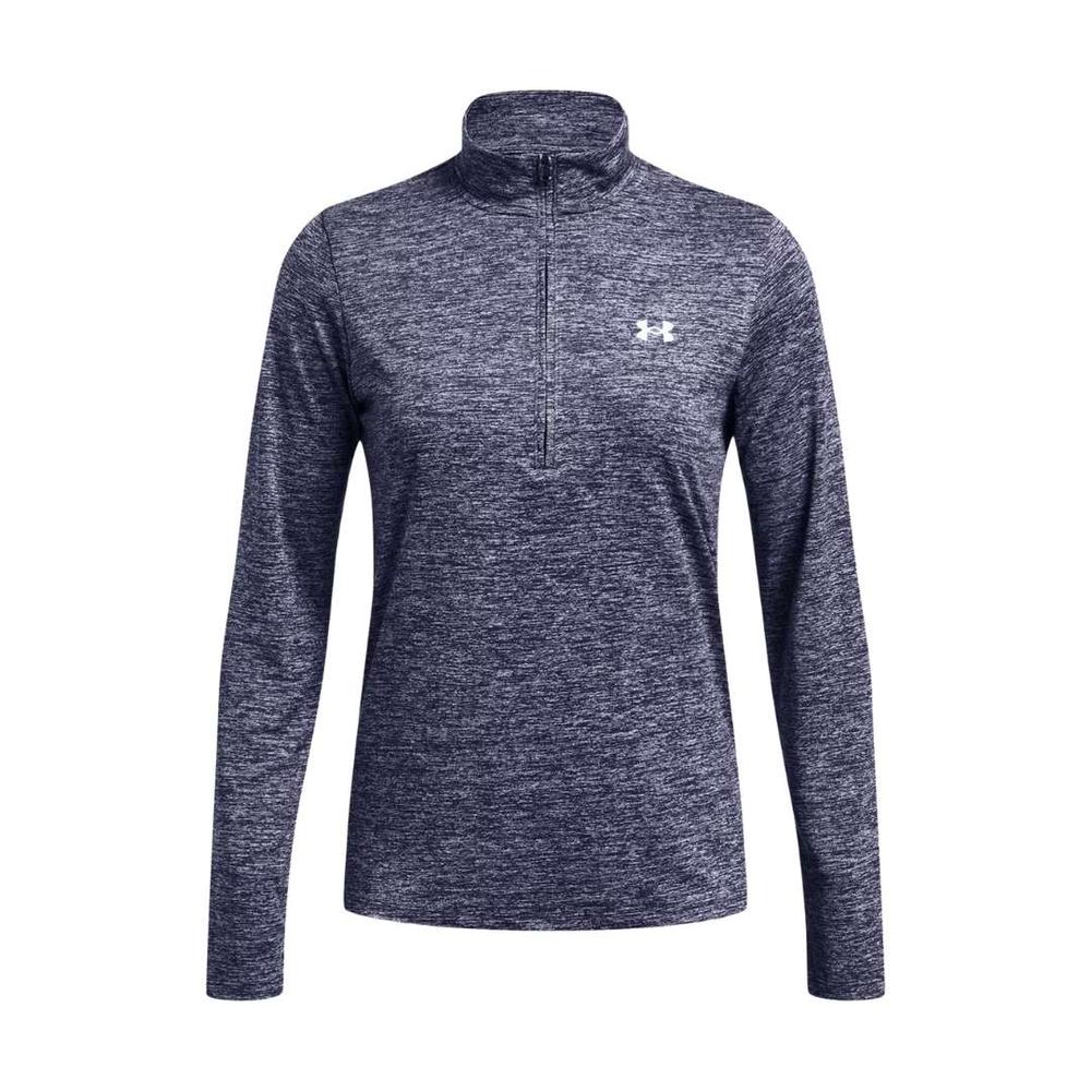 Under Armour Women's UA Tech™ Twist 1/2 Zip Love Sleeved Shirt MIDNIGHTNAVYWHITE