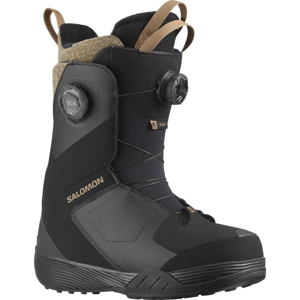 Salomon Kiana Dual BOA Women's Snowboard Boots 2025 - Black BLACK/BLACK/S