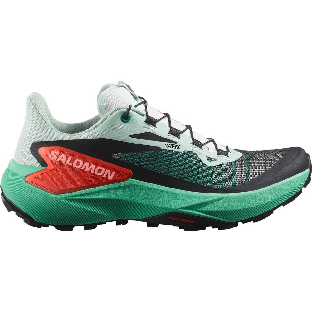 Salomon Genesis Women's Trail Running Shoes BAY/ELECTRICGREEN/CHERT