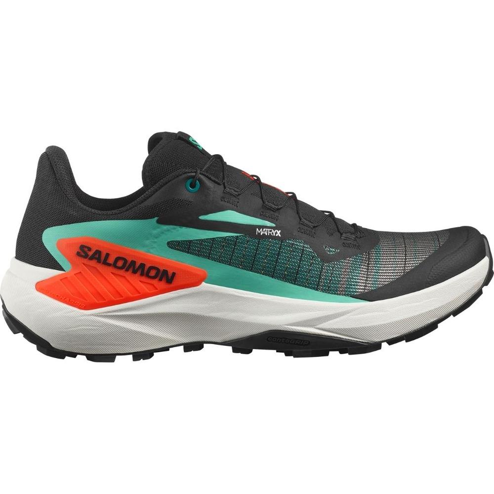 Salomon Genesis Men's Trail Running Shoes BLACK/ELECTRICGREEN/CHERT