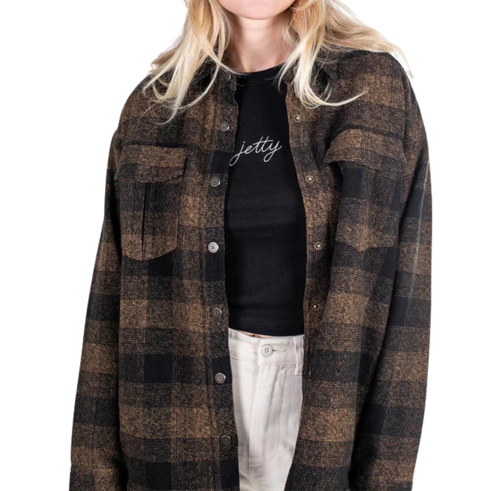 Jetty Women's Flannel Jacket BLACK