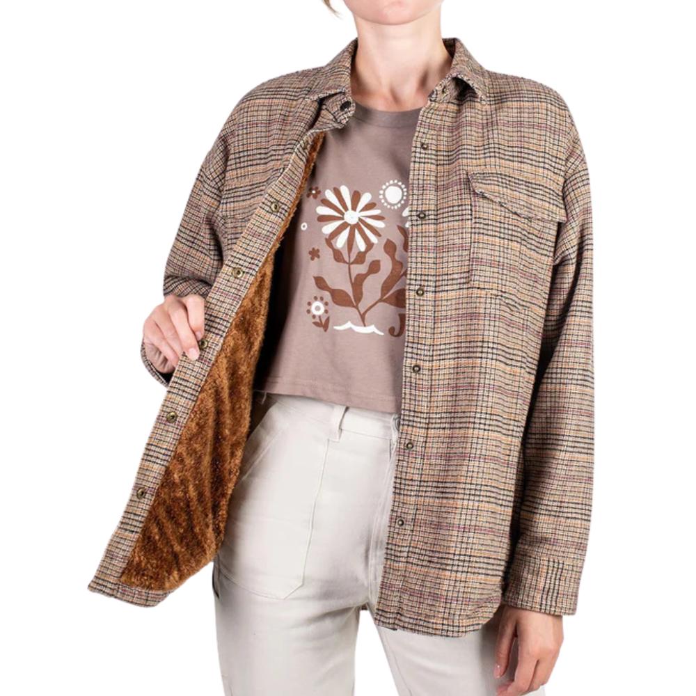 Jetty Women's Flannel Jacket TAN