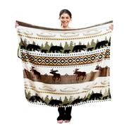 Carstens Hidden Lake Plush Throw Blanket 56x68