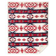 Carstens Wrangler Red White & Blue Southwest Plush Throw Blanket 56x68